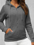 Damen Zip-Up Hoodie Jacke | stylische Kapuzen-Sweatjacke